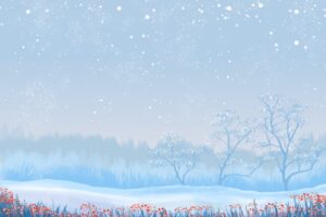 クリスマスの雪景色